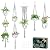 GROWNEER Macrame Plant Hangers, Different Tiers, Handmade Cotton Rope Hanging Planters Set Flower Pots Holder Stand, for Indoor Outdoor Boho Home Décor