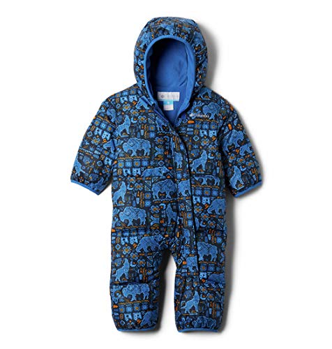 Columbia Kids' Baby Boys Snuggly Bunny Bunting, Bright Indigo Fiercesome Print, 12-18 Months