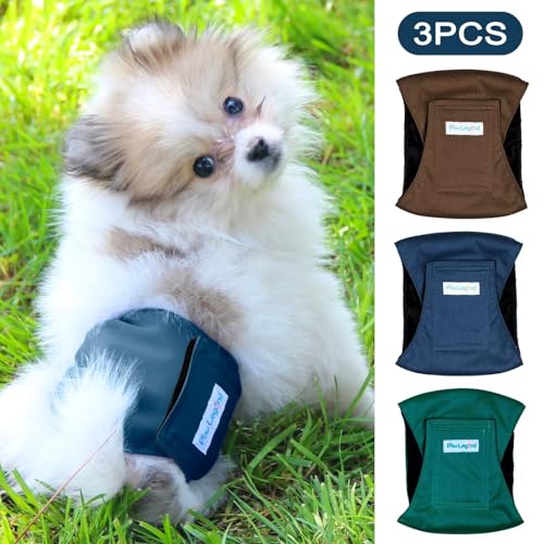 Image of Paw Legend Washable Dogs Diapers Male Dog Belly Bands for Male Dogs Diapers Reusable Puppy & Doggie Diapers Male (3 Pack, X-Large)