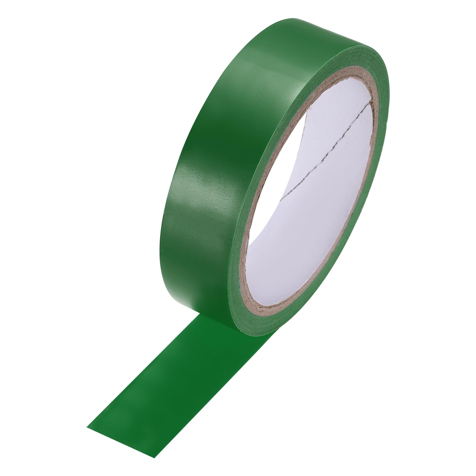 sourcing map Vinyl Floor Tape 25mm x 16.5m Non-Abrasive Floor Marking Tape Outdoor Playing Field Marking Equipment for Warehouse Gyms Athletics Restaurants, Green