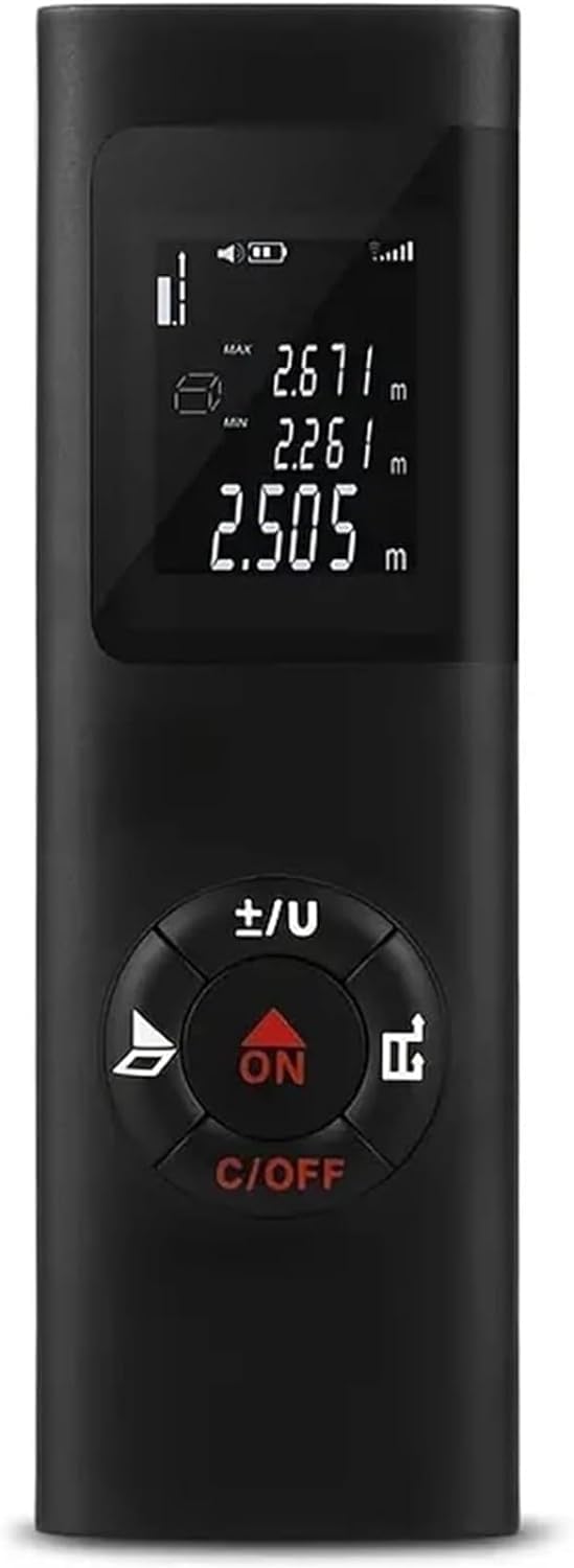 Laser Measure, 60m Small Handheld Household Portable Laser Distance Meters, Type-C Portable Charging,Backlit Display, M/in/FT Unit Conversion,±1/16 inch High Accuracy Laser Measuring Ruler