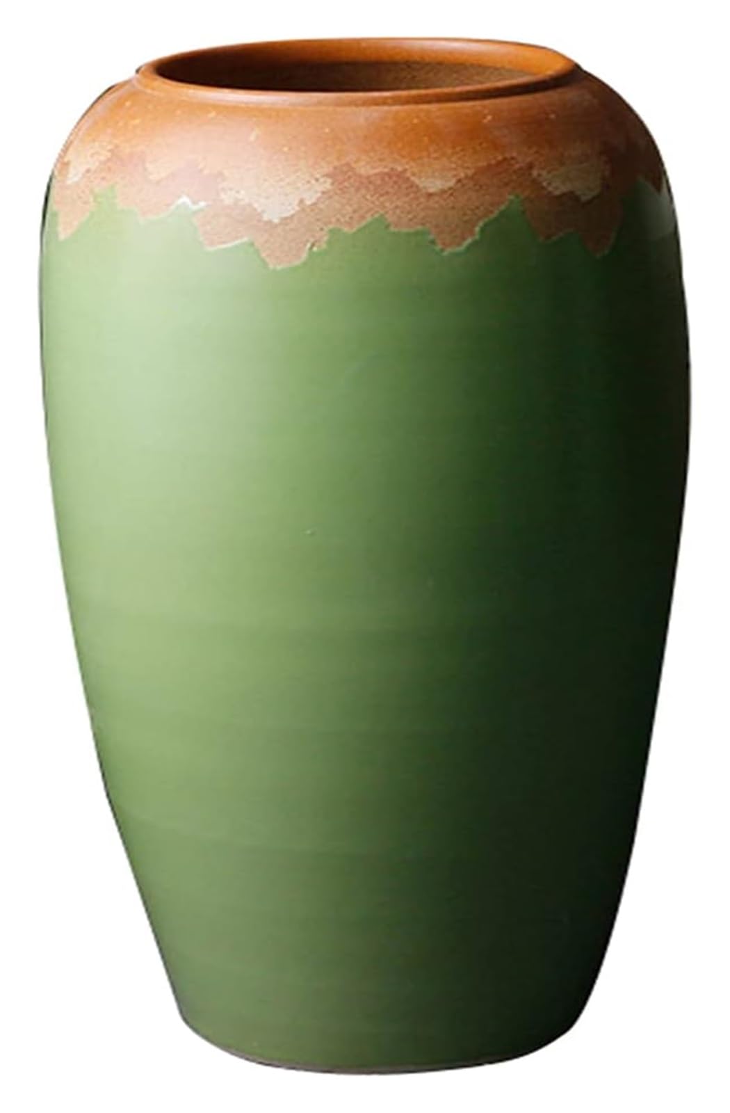 SnamicE Vase Tabletop Floor Distressed with Glazed Flowing Design, Cylinder Dried Flower Height 45/50/60 CM,Grn-30 * 60 cm