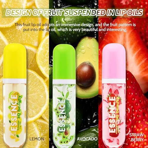 Hydrating Lip Oil Set Fruit-Flavored Plumping Lip Oil Long Lasting Lip Glow Balm Lip Care, Clear Lip Gloss Moisturizing No-Sticky Lip Glow Oil, Hydrating Lip Care Kit for Dry & Chapped Lips - Image 6