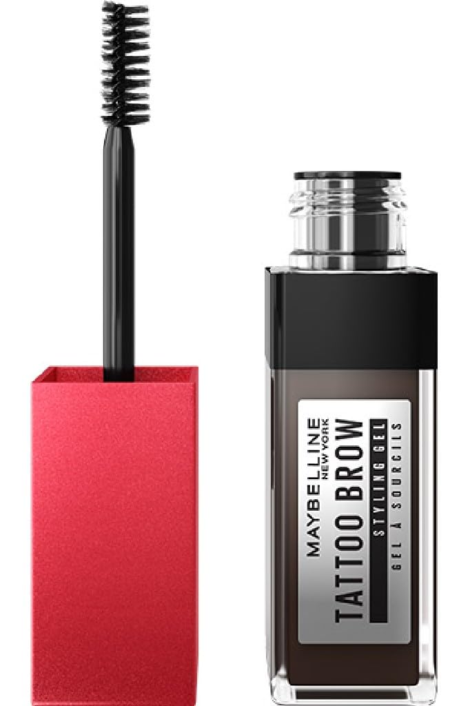 Maybelline New York Tattoo Brow Gel, Cejas Rellenas a prueba de Todo en 1 paso, Tono 257 Medium Brown