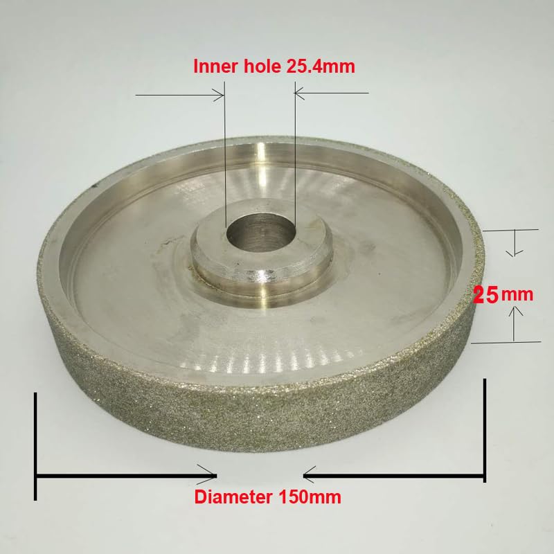 Diamond Grinding Wheel 80/180/240/600/800/1000 Grit, 6 Inch 150mm Grinding Disc for Metal Stone Grinding Power Tool(600)