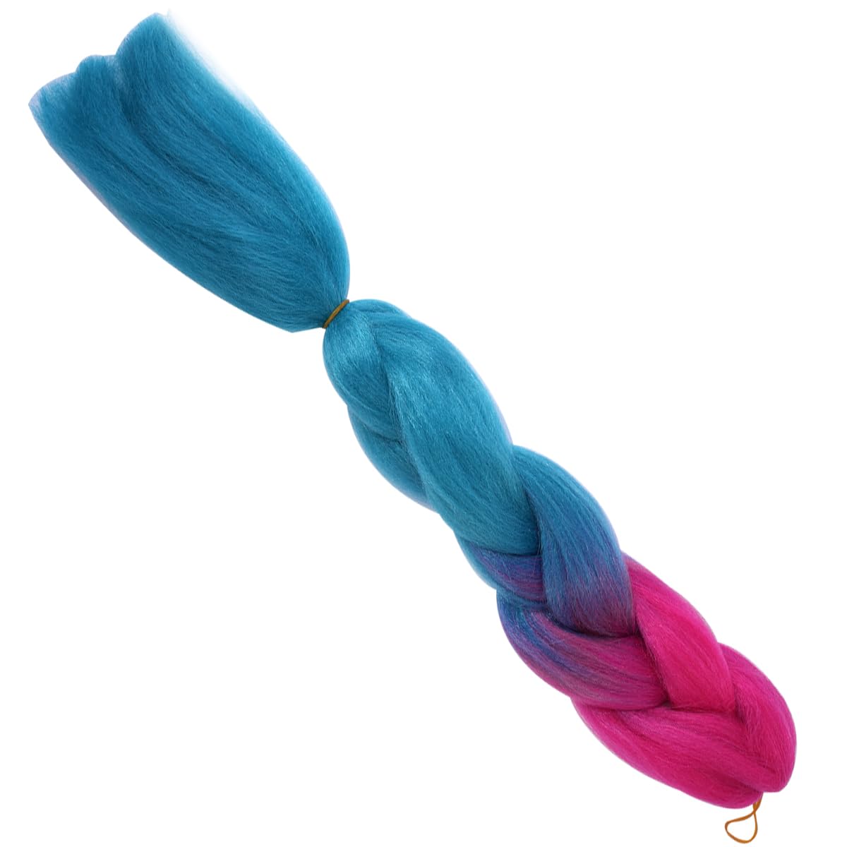 CENPEK 3 Pack Braiding Hair,Ombre Peach to Lake Blue Color Long 24Inch Braid Hair Extensions 100g/pc Synthetic Braiding Hair Kit - Image 3