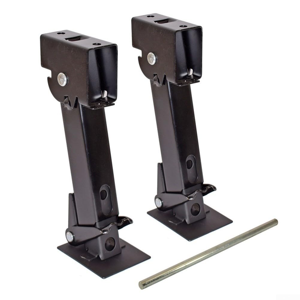 2er Set Stabilisatorstützen für Wohnwagen Camping Schwarz