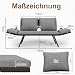 CYHWQ Multifunktionales Gartensofa und Gartenbank, Grau