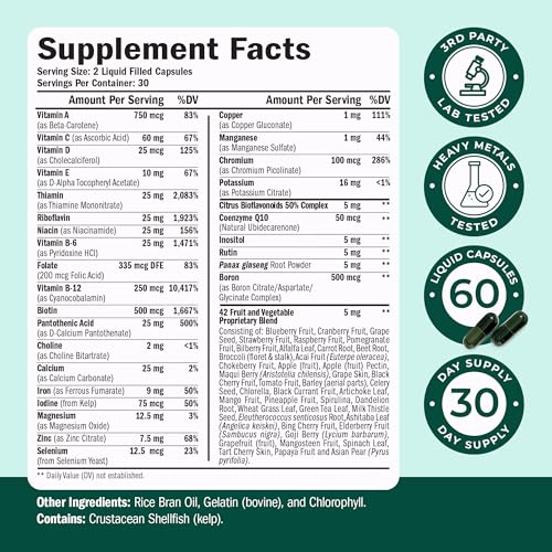 Multivitamin for Men and Women with Vitamins, Minerals, Vitamin D, B12, C, A & Zinc for Energy, Focus and Immune Health – Premium Multivitamins & Multiminerals - Image 4