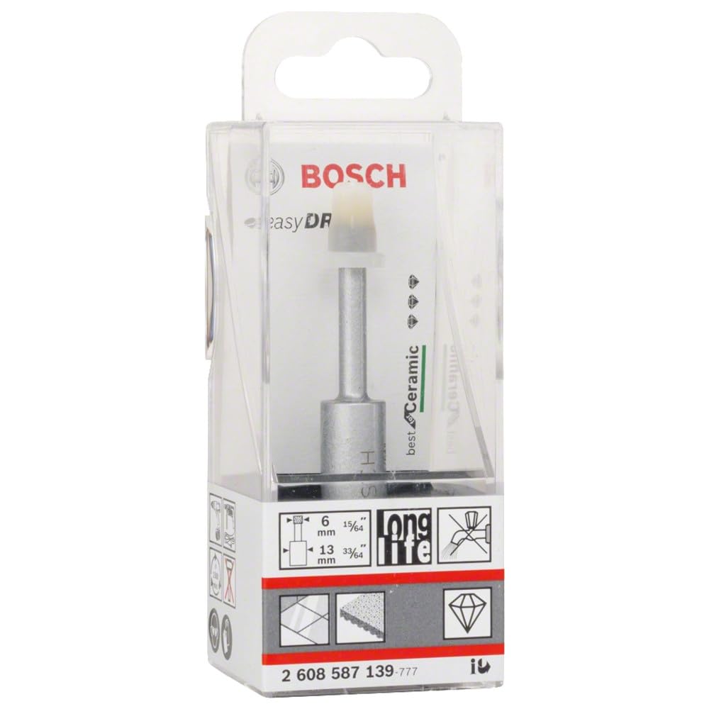 Bosch Professional - Broca de diamante para perforación en seco Easy Dry Best for Ceramic, 6 x 33 mm