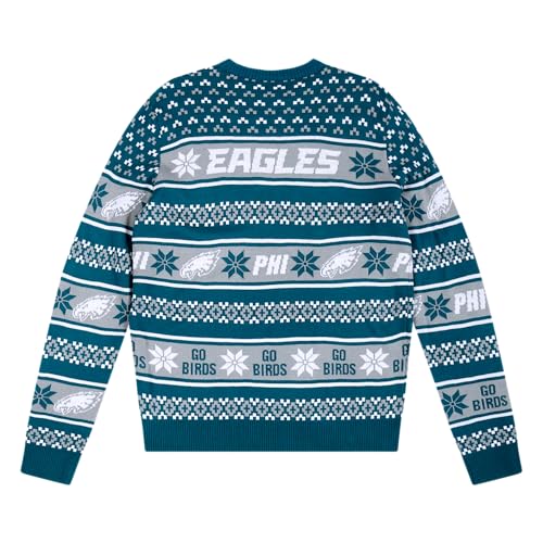 FOCO Philadelphia Eagles NFL Big Logo Ugly Sweater - X-Large