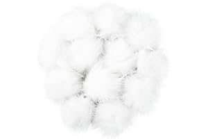White Faux Fur Pom Pom Balls for Festive Accents