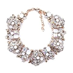 Bib necklace white