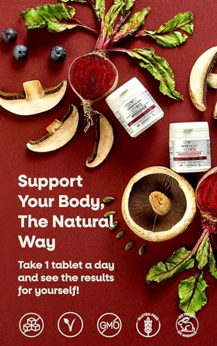 Vegan-Vitamin-B12-Sublingual-Energy-Supplements--Metabolism-Vitamins-Health-Supplements--Daily-Supplements-60-Vitamin-Tablets