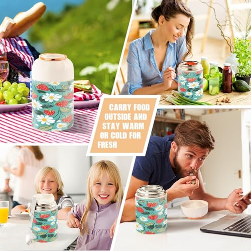 Termo de comida para alimentos calientes de acero inoxidable de 500 ml 8
