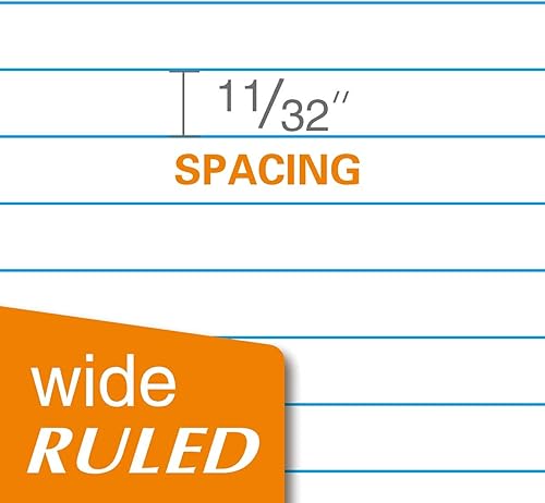 Miniatura 42 de KAISA hojas sueltas, 150 hojas de repuesto de 8 x 10.5 pulgadas, con rayas angostas, con 3 agujeros perforados para carpetas de 3 anillas, 12