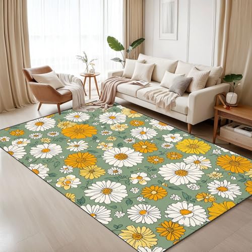 6x9 Area Rugs Rugs for Bedroom Washable Rug Floral Vintage