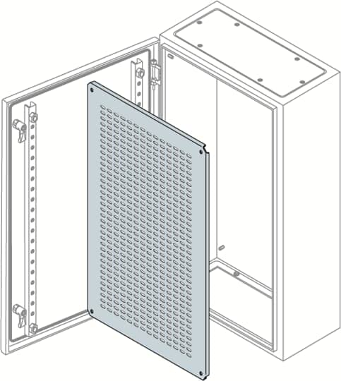 Placa montaje ranurada 300x400mm panel perforado armario electrico sr3415 Abb-entrelec
