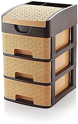 KLINGER Melo Shoppe Plastic Drawer System Organizer Tabloid Storage Rack (Multicolor , 3 Layers 21*17*30 Cm)