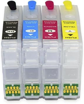 Refillable Ink Cartridge 34 34XL T3471 T3474 with ARC Chip Compatible with Workforce Pro WF-3720 WF-3725 Printers