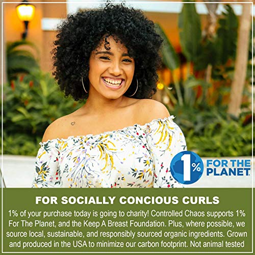Controlled Chaos As Seen On Shark Tank Curl Defining Cream For All Hair Types To Add Smoothness And Control Curly, Anti-Frizz And Wavy Hair, Sulfate-Free Curl Cream (1 Oz) #TOP3