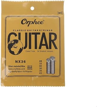 Classical Guitar Strings Nylon & Silver Plated Wire Hard Normal Tension NX-35/36 Guitar Strings Acoustic Nylon