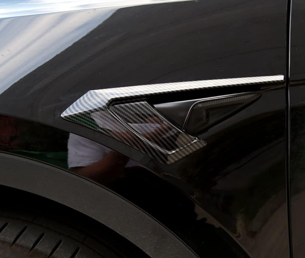 New Protective Front Fender Scoops Compatible with Tesla Model Y 2019-2023 (B-Style, Black Matt)