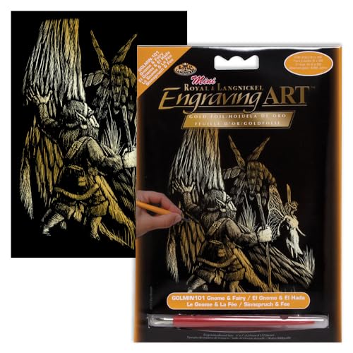 ROYAL BRUSH GOLMIN-101 Mini Gold Foil Engraving Art Gnome/Fairy RBMY8109