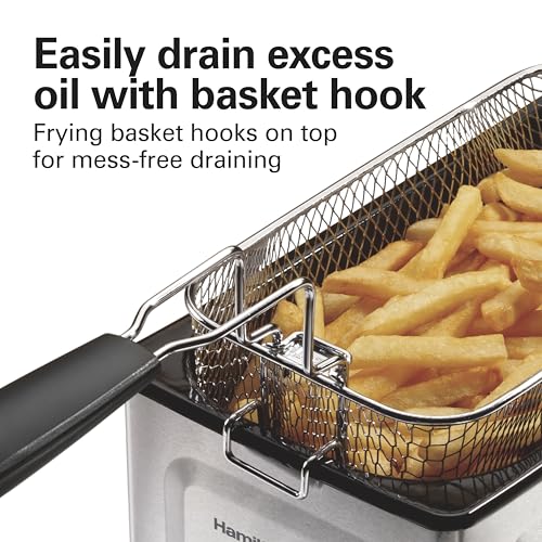 Hamilton Beach 3 Liter Family Style Electric Deep Fryer With Basket - image 5