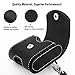 MoKo AirPods Case, Magnetic Snap Closure Protective Cover Carrying Pouch Pocket, with Holding Strap, Leather Protective Cover Shell Skin Storage for Apple AirPods 1 Charging Case - Black
