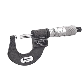 Starrett Digital Micrometer, 0-1" Range, .0001" Graduation