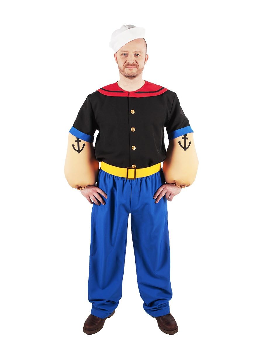 Maskworld Popeye Costume de marin avec ou sans sifflet