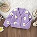 Newborn Baby Girl Boy Cute Long Sleeve Button Up Cardigan Toddler Knit Sweater Infant Fall Winter Clothes (A-Purple Flower, 6-9 Months)