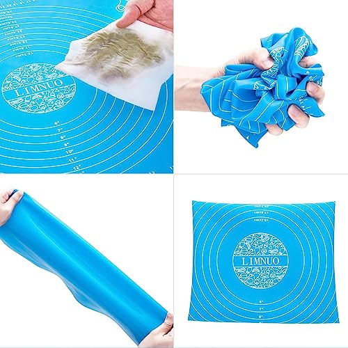 Image of Silicone Baking Mat Roti mat Silicone Chapati Atta Kneading Mat Non Stick Fondant Rolling Mat Stretchable for Kitchen Roti Chapati Cake Baking Mat 50x40 cm (Design 1)