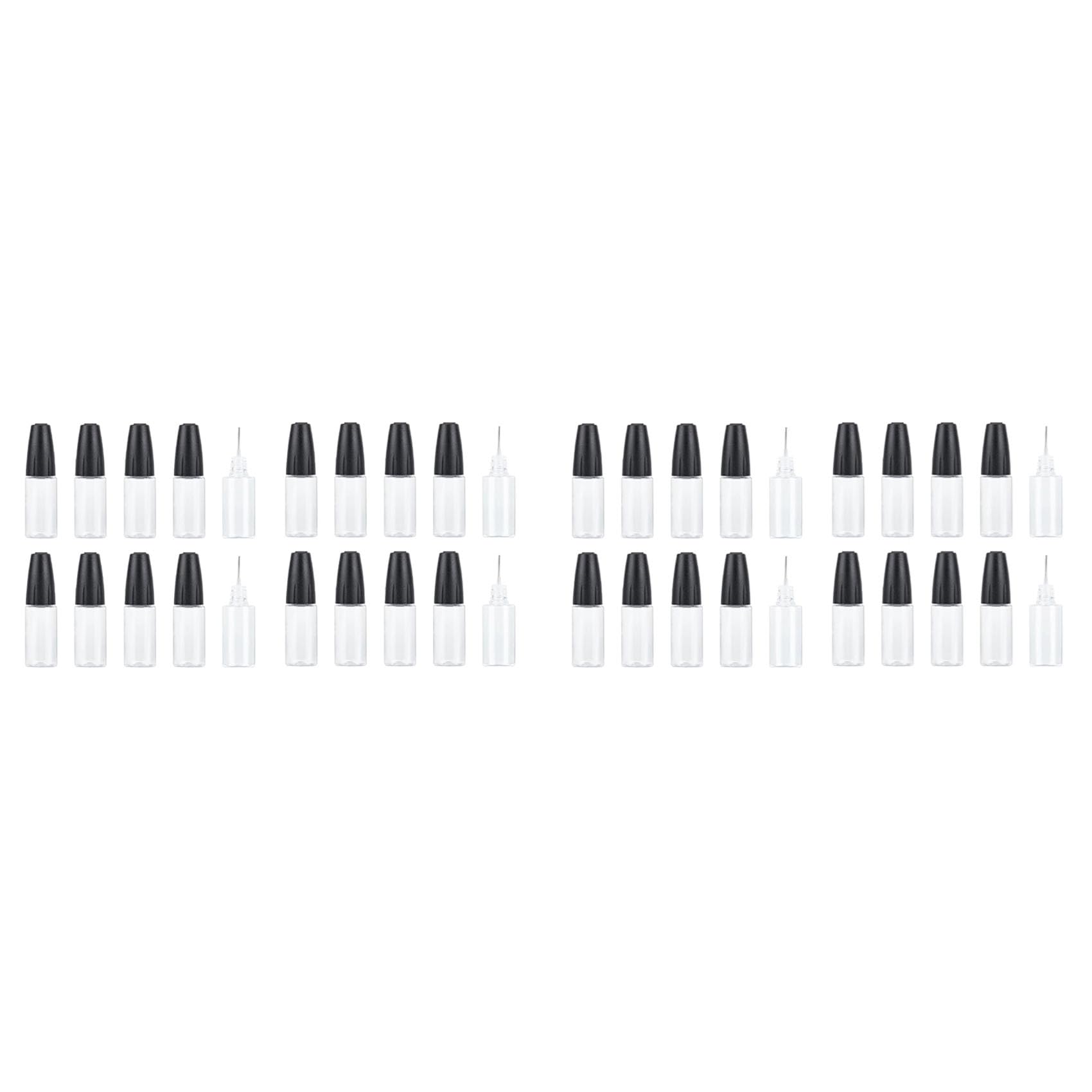 Ctrlzs 40Pcs Tip Applicator Bottles, 10Ml/0.34Oz Dispensing Needle Bottle Pet Empty Glue Bottle With Sealing Cap