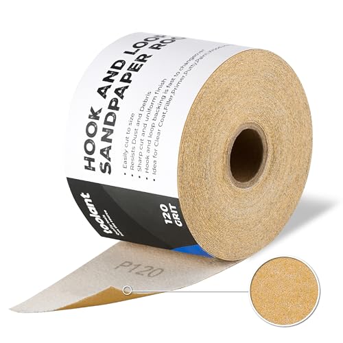 Papier abrasif grain 120 en rouleau de 11,7m pour ponçage auto et bois
