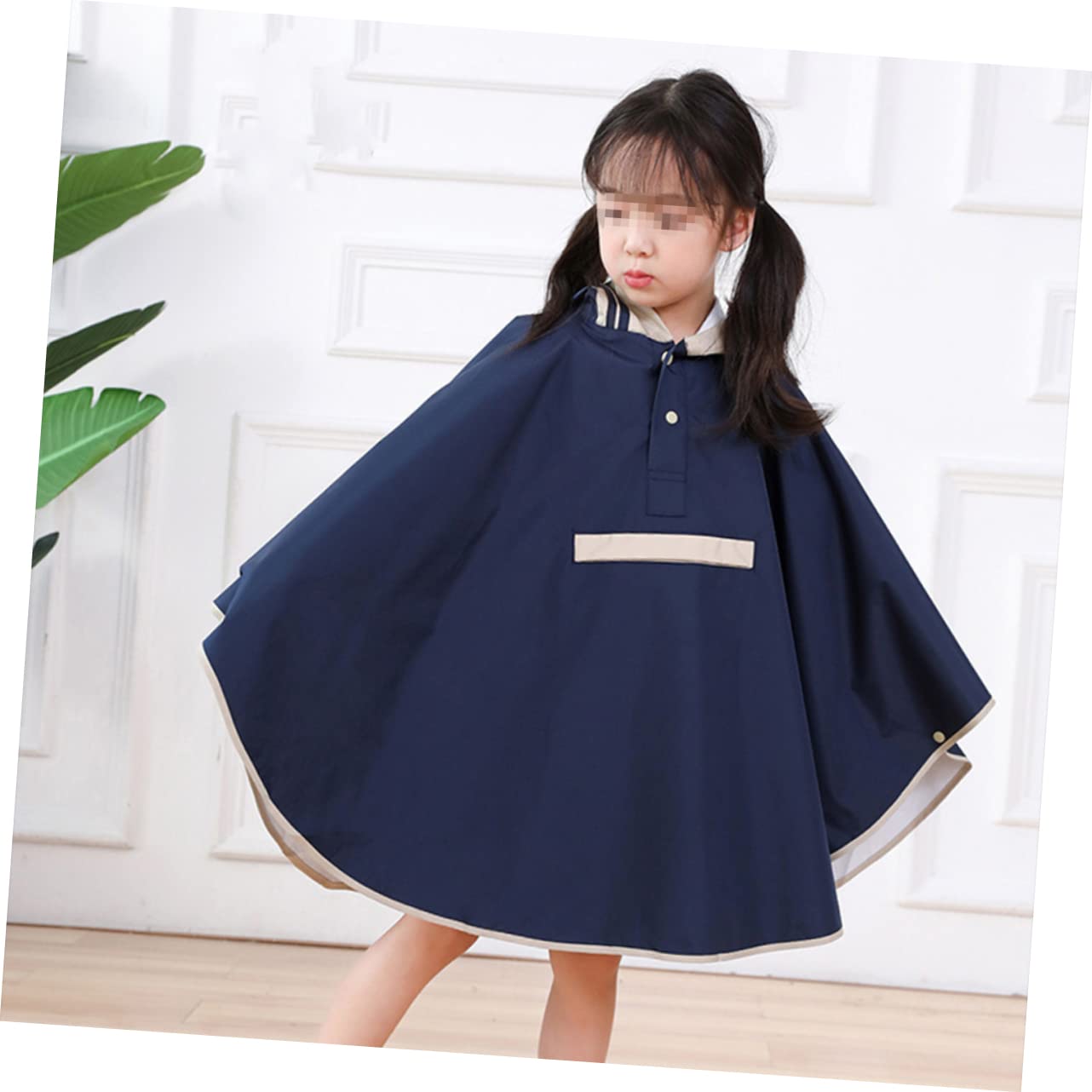 Poncho Per Ragazzo Mantellina Cappuccio Allungato Monopezzo Resistente Pioggia