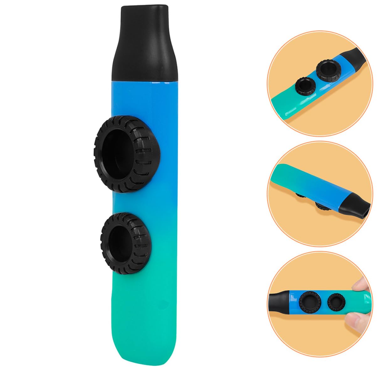 SUPVOX 2 Set Doppio Dimo ​​kazoo Di Metallo Bomboniera Kazoo Per Bambini Facile Da Imparare Musicale Tylonal Per Bambini Colorato Sax Un Boom Bambino Ragazza Flauto Addominali