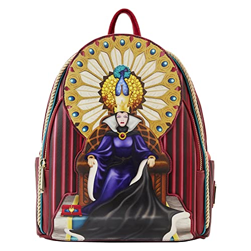 Loungefly Disney Snow White Evil Queen Throne Womens Double Strap Shoulder Bag Purse