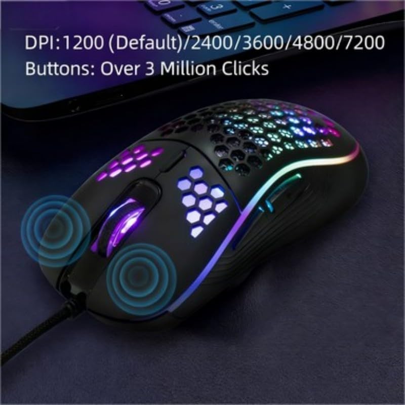 Image of Maine Game Wired USB Mouse, 2400 DPI, 4 Adjustable Levels, Silent, Factory Wholesale Sale (012, 1PACK)