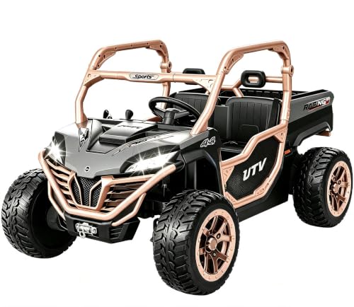 ANPABO 24V 2 Seater Ride On Dump Truck, 4x75W, Champagne
