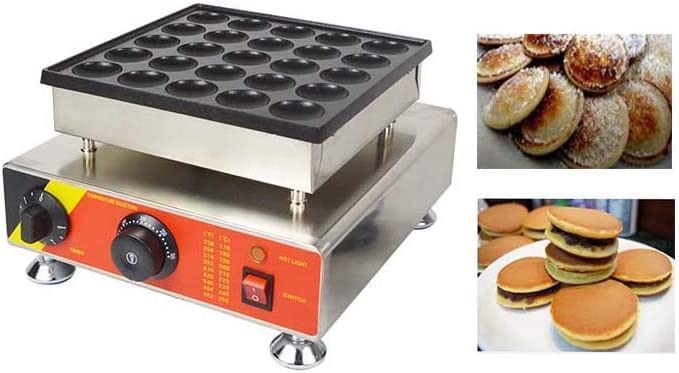 Image of Andrew James Mini PAN Cake Maker Commercial Stainless Steel 25 Piece PER Batch Crepe Machine - 1 Year Warranty | Commercial For Industrial Use