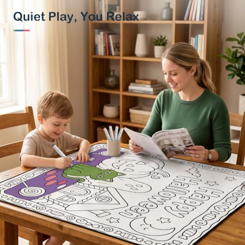 Qoulurd Halloween Coloring Blanket Kit for Ages 5+, 50 x 55 Inch - image 3