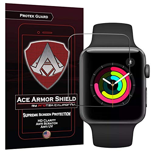 Apple Watch Series 3/2 / 1 42mm Screen Protector (6-Pack), Ace Armor Shield Full Coverage Screen Protector for Clear Bubble Free Shield (Newly Revised)