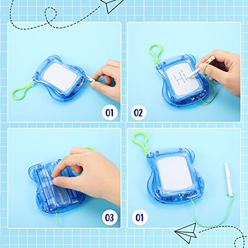 12 Pieces Mini Magnetic Drawing Board Erasable Mini Doodle Board With Backpack Keychain Clip Classroom Party Favors Birthday Party Goodie Bags Fillers For Boys And Girls, 3 Colors #TOP4