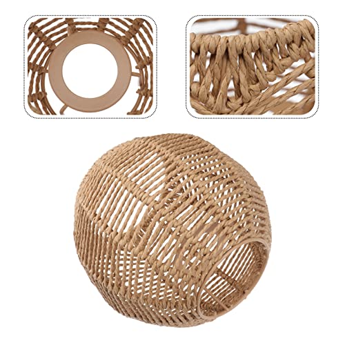 DOITOOL Luminaria Pendente 3 PCS Retro Rattan Pendente de Luz Luminária de Luminária de de Lampada d