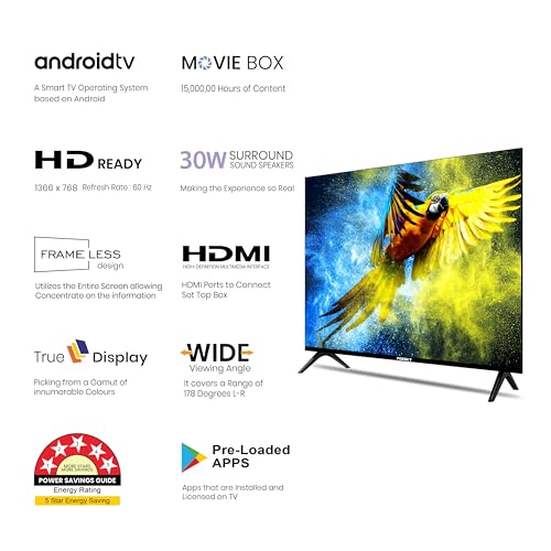 Image of Foxsky 80 cm (32 inches) HD Ready Smart LED TV 32FSELS-PRO (Black)