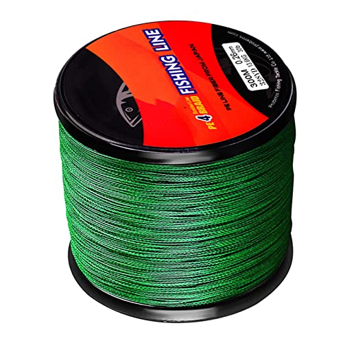 Fishing Line 300m 30LB Green PE Line, Smooth Line Body Line for Saltwater Freshwater Rock Sea Fishing