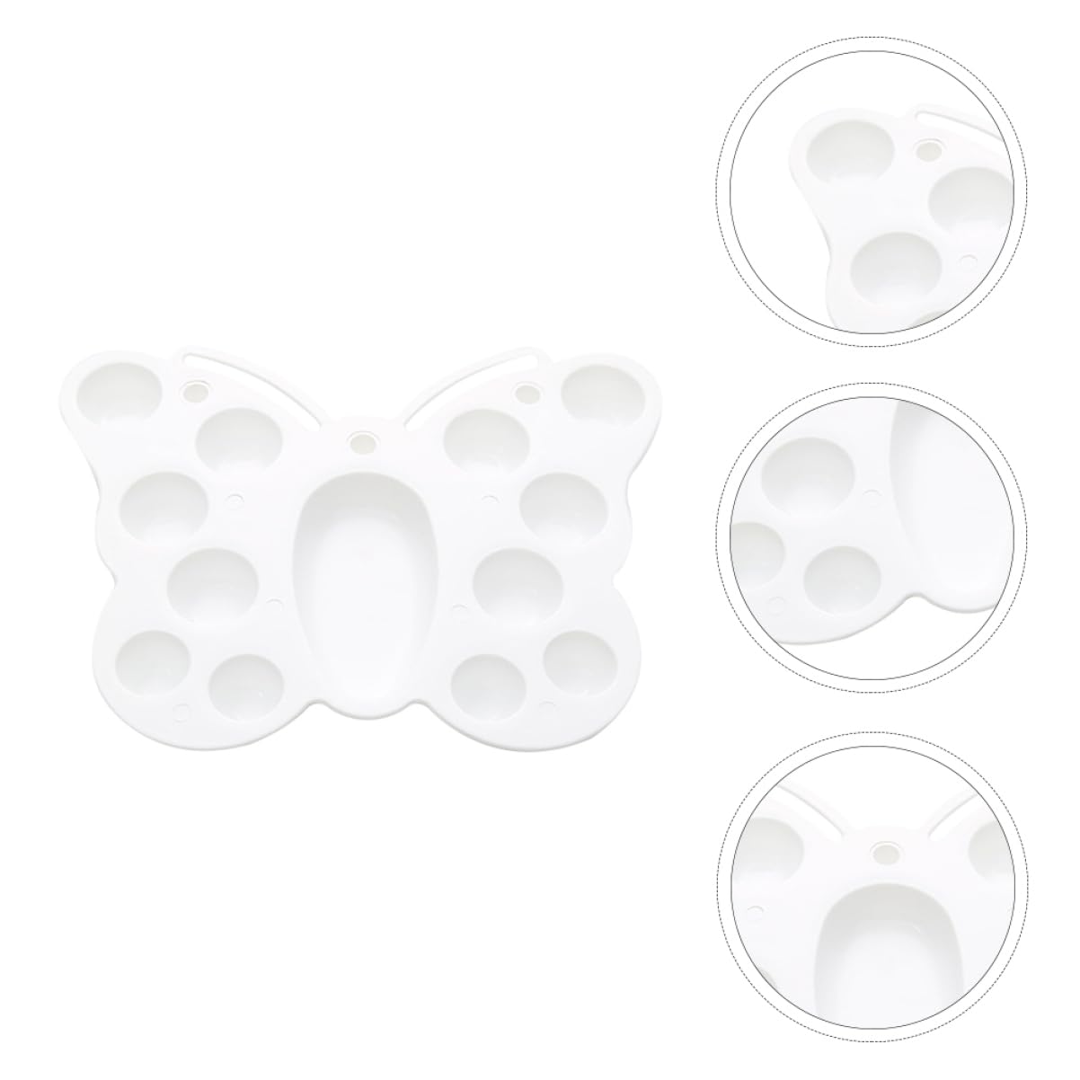 HOODANCOS 12Pcs Butterfly Shaped Pigment Mixing Tray for Multi Function Painting Color Mixing Plate Easy to Clean Compact Storage for Artists and Hobbyists