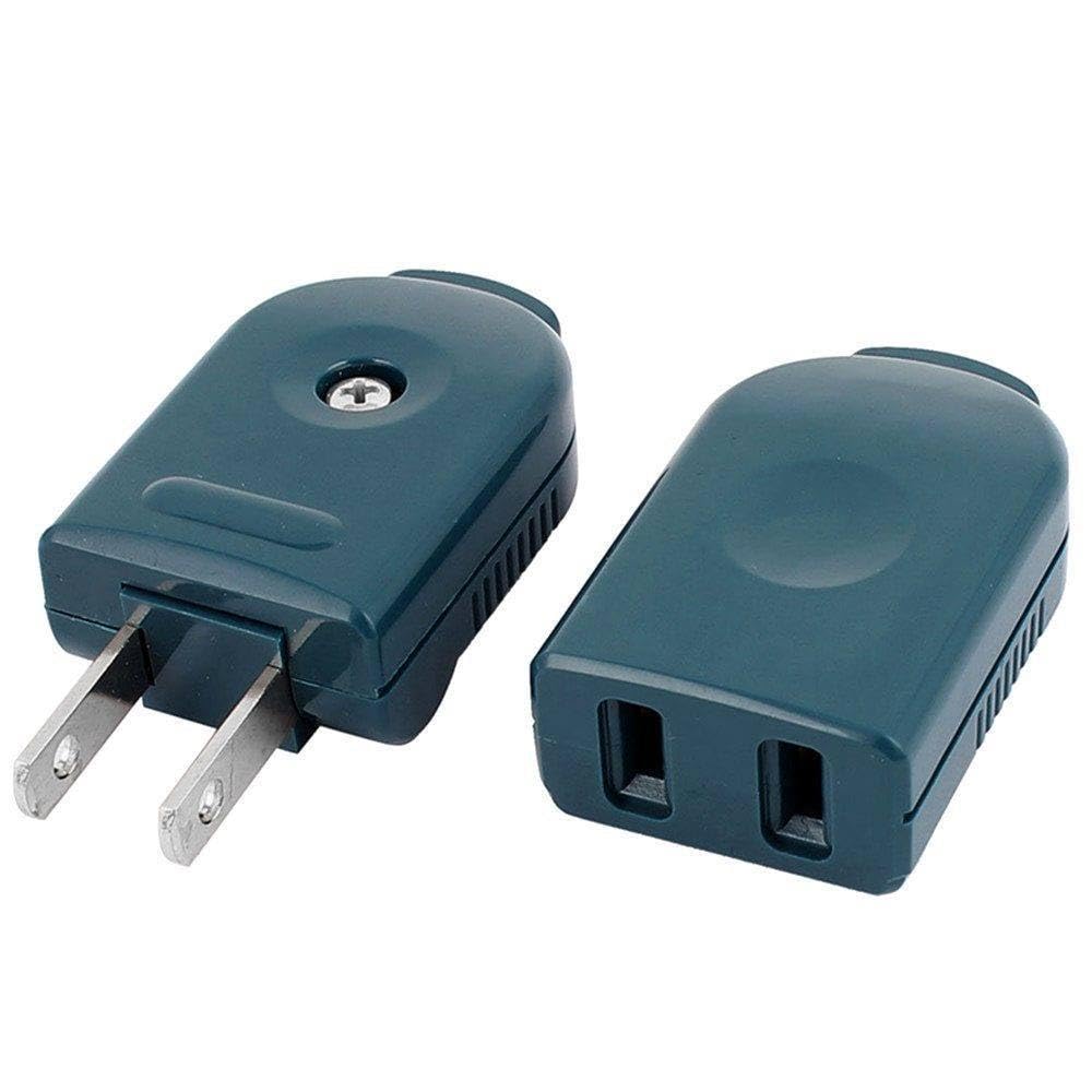 Pair AC 250V 10A US Socket Plug Rewireable Power Outlet Adapter